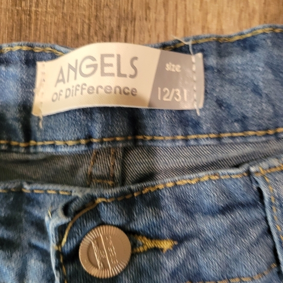 Angels Blue Zebra Print Jeans - Picture 7 of 15